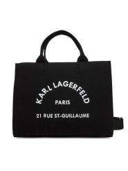 KARL LAGERFELD Torebka A1W50010 Czarny. Czarne torebki klasyczne KARL LAGERFELD, bez wzorów, z materiału, bez dodatków. Za 639.99 zł.