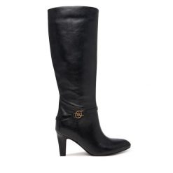 Kozaki Guess. Czarne kozaki Guess, z aplikacjami, bez obcasa, na słupku, bez zapięcia. Za 1,059.00 zł.