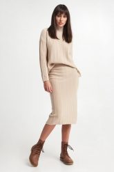 Spódnica wełniana Melk MAX MARA LEISURE. Spódnice Max Mara Leisure, xs, bez wzorów, z wełny. W wyprzedaży za 672.52 zł.