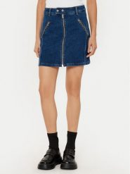 HUGO Spódnica jeansowa mini Gavade 50530320 Niebieski Slim Fit. Niebieskie spódnice Hugo, xl, bez wzorów, z bawełny, mini. Za 339.99 zł.