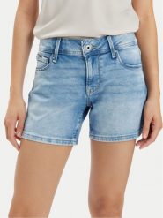 Pepe Jeans Szorty jeansowe Relaxed Short Mw PL801109MP2 Niebieski Relaxed Fit. Niebieskie szorty Pepe Jeans, bez wzorów, z bawełny. Za 189.99 zł.