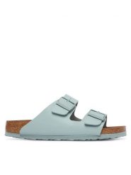 Birkenstock Klapki Arizona Bf 1033123 Zielony jasny. Zielone klapki Birkenstock, bez wzorów, ze skóry, bez obcasa, bez zapięcia. Za 359.99 zł.