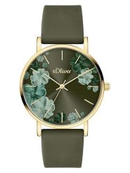 S.Oliver Zegarek kwarcowy w kolorze złoto-oliwkowym rozmiar: onesize. Brązowe, analogowe zegarki S.Oliver, metalowe. Za 121.99 zł.