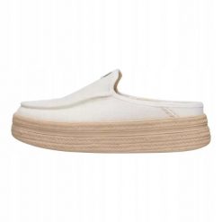 HeyDude Damskie Mokasyny Austin Lift Espadrille Woven. Białe mokasyny Hey dude, bez wzorów, z materiału. Za 379.00 zł.