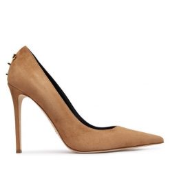 Szpilki Elisabetta Franchi. Brązowe szpilki Elisabetta Franchi, bez wzorów, bez obcasa, na szpilce, bez zapięcia. Za 2,649.00 zł.