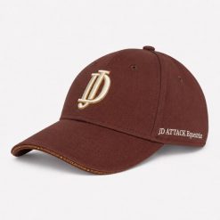 Czapka z daszkiem Aya Mocha. Brązowe czapki z daszkiem JD ATTACK, z aplikacjami, z żakardem, eleganckie. Za 109.00 zł.