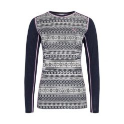 Damska koszulka termoaktywna z długim rękawem Kari Traa Mina. Niebieskie bielizna termoaktywna damska Kari Traa, bez wzorów, bez ramiączek, na fitness i siłownię. Za 389.00 zł.