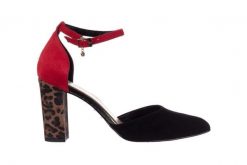 Sandały Bayla-056 9196-21-28 Czarny Czerwony, Skóra naturalna - 37. Czarne sandały Bayla, bez wzorów, ze skóry, biznesowe, bez obcasa, bez zapięcia. W wyprzedaży za 89.10 zł.