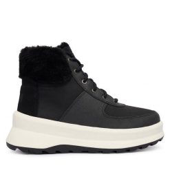 Trzewiki Helly Hansen. Czarne botki Helly Hansen, bez wzorów, bez obcasa, na płaskiej podeszwie, bez zapięcia. Za 699.99 zł.