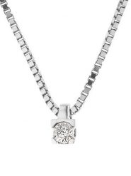 DYAMANT Złoty naszyjnik z diamentową zawieszką - dł. 42 cm rozmiar: onesize. Szare naszyjniki Dyamant, z materiału, z diamentem, złote. Za 1,035.99 zł.