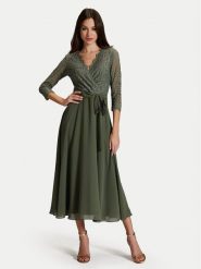 Swing Sukienka koktajlowa 5AH16800 Zielony Regular Fit. Zielone sukienki Swing, bez wzorów, z syntetyku, wizytowe, bez kołnierzyka, bez ramiączek. Za 699.99 zł.