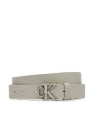 Calvin Klein Jeans Pasek Damski Monogram Placque Buckle 25Mm LV04K7003G Biały. Białe paski Calvin Klein Jeans, bez wzorów, z jeansu. Za 159.99 zł.