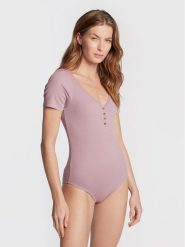 Brave Soul Body LBS-544GEORGIAMA Fioletowy Regular Fit. Fioletowe body i gorsety Brave Soul, bez wzorów, z bawełny, bez ramiączek. Za 29.99 zł.