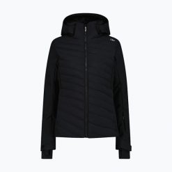 Kurtka narciarska damska CMP 35W0166 Zip Hood. Czarne kurtki narciarskie CMP, na zimę, bez wzorów, bez kaptura, narciarskie. Za 839.99 zł.