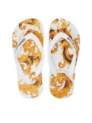 Versace Jeans Couture Japonki 80VA3SQ7 ZSS80 Biały. Białe japonki Versace Jeans Couture, bez wzorów, z jeansu. Za 269.99 zł.