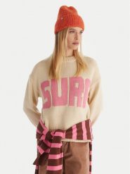 Roxy Sweter Exploring Heart ERJSW03674 Beżowy Regular Fit. Brązowe swetry Roxy, l, bez wzorów, bez ramiączek. Za 349.99 zł.