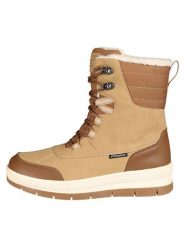 Alpine Pro Kozaki zimowe "Koba" w kolorze beżowo-jasnobrązowym rozmiar: 38. Brązowe kozaki Alpine Pro, na zimę, bez wzorów, eleganckie, bez obcasa, bez zapięcia. Za 251.53 zł.