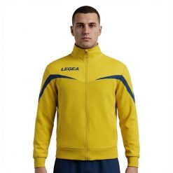 Ultralekka kurtka biegowa Mosca żółto-niebieska. Niebieskie kurtki do biegania LEGEA, xl, bez wzorów, z bawełny, bez kaptura, do biegania. Za 88.00 zł.