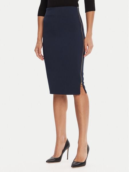 Rinascimento Spódnica ołówkowa CFC0125230003 Granatowy Slim Fit. Niebieskie spódnice Rinascimento, m, bez wzorów, z syntetyku, ołówkowe. Za 309.99 zł.