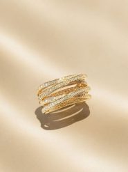 DIAMANTA Złoty pierścionek "New Entrelacs Candides" z diamentami rozmiar: 53. Żółte pierścionki DIAMANTA, z diamentem, złote. Za 8,952.99 zł.