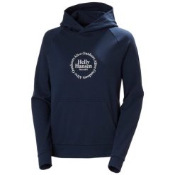 Bluza damska Helly Hansen Core Graphic. Niebieskie bluzy Helly Hansen, bez wzorów, bez ramiączek, bez kaptura. Za 342.50 zł.