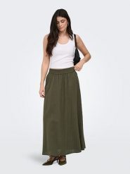 ONLY Spódnica w kolorze khaki rozmiar: XS. Brązowe spódnice ONLY, xs, bez wzorów, z bawełny, maxi. Za 65.85 zł.