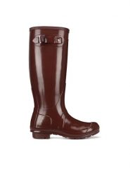 Hunter Kalosze WFT1000RGL Czerwony. Czerwone kalosze Hunter, bez wzorów, z kauczuku, bez zapięcia. Za 429.99 zł.