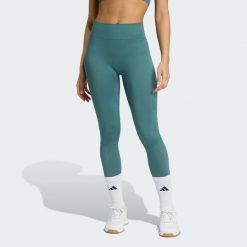 Legginsy Workout Essentials Full-Length Knit. Niebieskie legginsy adidas, bez wzorów. Za 199.00 zł.
