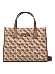 Guess Torebka w kolorze brązowym - 34 x 26 x 13 cm rozmiar: onesize. Brązowe torebki klasyczne Guess, z aplikacjami, z materiału, przez ramię, bez dodatków. Za 419.24 zł.