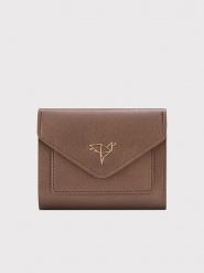 MORI Portfel w kolorze jasnobrązowym - 12 x 10 x 3 cm rozmiar: onesize. Brązowe portfele MORI, bez wzorów, z materiału. Za 52.99 zł.