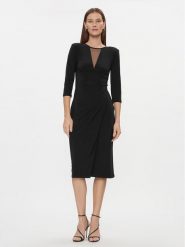 Rinascimento Sukienka koktajlowa CFC0019355002 Czarny Regular Fit. Czarne sukienki Rinascimento, xs, bez wzorów, z syntetyku, wizytowe, bez kołnierzyka, bez ramiączek. Za 659.99 zł.