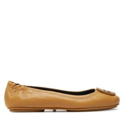 Baleriny Tory Burch. Brązowe baleriny Tory Burch, bez wzorów, bez obcasa, bez zapięcia. Za 1,249.00 zł.