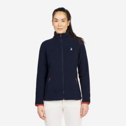 Polar żeglarski damski Tribord Sailing 100 ciepły. Niebieskie bluzy z polaru TRIBORD, l, bez wzorów, z dzianiny, żeglarskie. Za 89.99 zł.