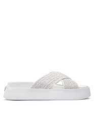 Casadei Klapki 1M813U0301C1759A401 Biały. Białe klapki Casadei, bez wzorów, ze skóry, bez obcasa, bez zapięcia. Za 1,359.00 zł.