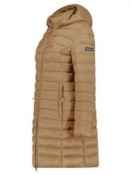 Geographical Norway Płaszcz pikowany "Atikolor" w kolorze szarobrązowym rozmiar: XXL. Brązowe płaszcze Geographical Norway, xxl, bez wzorów, bez kaptura. Za 170.47 zł.