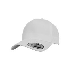 Czapka Flexfit 5-panel curved. Białe czapki z daszkiem FLEXFIT, bez wzorów. Za 124.50 zł.