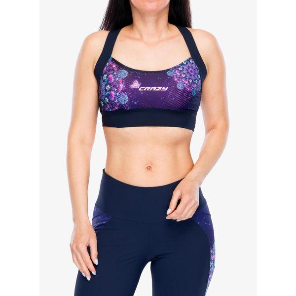 Stanik sportowy Crazy Bra Lightning. Fioletowe biustonosze sportowe Crazy, bez wzorów, do biegania. Za 319.99 zł.