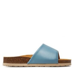 Klapki Dr. Brinkmann. Niebieskie klapki Dr. Brinkmann, bez wzorów, bez obcasa, bez zapięcia. Za 169.99 zł.