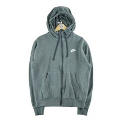 Damska bluza rozpinana na zamek Szara. Szare bluzy z kapturem Nike, l, bez wzorów, z materiału, z kapturem, na fitness i siłownię. Za 136.28 zł.