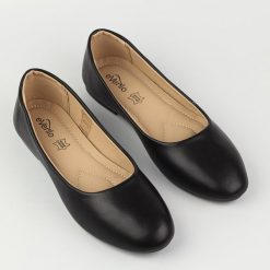 Czarne baleriny damskie Evento 1029. Czarne baleriny eVento, bez wzorów, z jeansu, biznesowe, z okrągłym noskiem, bez obcasa, bez zapięcia. Za 89.00 zł.