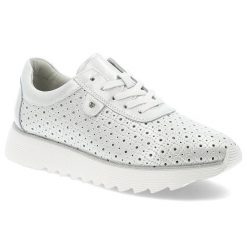 Białe Półbuty S.Barski Stylowe Obuwie Damskie. Białe półbuty wsuwane S.BARSKI, bez wzorów, z materiału, eleganckie, bez obcasa. Za 188.99 zł.
