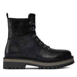 Trapery Lumberjack. Czarne traperki Lumberjack, bez wzorów, bez obcasa, bez zapięcia. Za 579.99 zł.