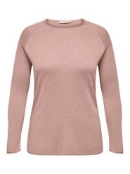 ONLY Carmakoma Sweter 15197209 Różowy Regular Fit. Czerwone swetry Only Carmakoma, bez wzorów, z wiskozy, bez ramiączek. Za 69.99 zł.
