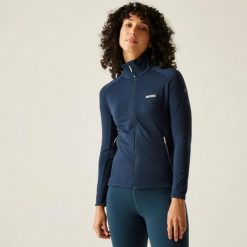 Kurtka softshell turystyczna damska Regatta Malana. Niebieskie kurtki przejściowe sportowe Regatta, m, bez wzorów, z elastanu, bez kaptura. Za 217.00 zł.