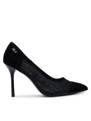 KARL LAGERFELD Szpilki Sarabande KL30905L Czarny. Czarne szpilki KARL LAGERFELD, bez wzorów, z materiału, bez obcasa, na szpilce, bez zapięcia. Za 834.99 zł.