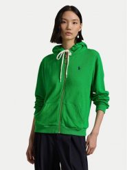 Polo Ralph Lauren Bluza 211935584012 Zielony Regular Fit. Zielone bluzy Polo Ralph Lauren, xs, bez wzorów, z bawełny, bez kaptura. Za 449.99 zł.