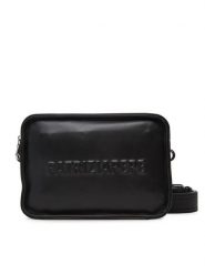 Patrizia Pepe Torebka 2B0127/L113 Czarny. Czarne listonoszki Patrizia Pepe, bez wzorów, ze skóry, bez dodatków. Za 569.99 zł.