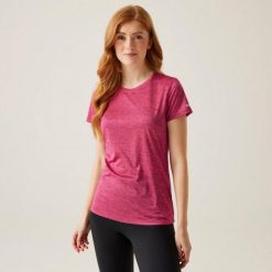 Koszulka sportowa damska Fingal Edition szybkoschnąca. Czerwone t-shirty sportowe Regatta, bez wzorów, z materiału, bez ramiączek, trekkingowe. Za 129.00 zł.
