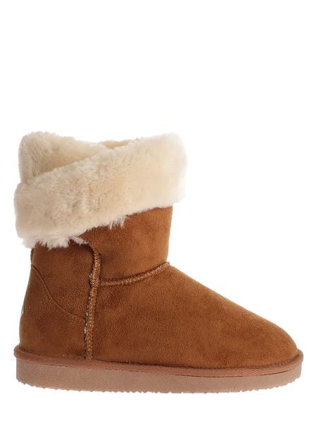 Blackfield Botki zimowe "Barbara" w kolorze jasnobrązowym rozmiar: 38. Brązowe botki Blackfield, z aplikacjami, z materiału, z okrągłym noskiem, bez obcasa, bez zapięcia. Za 127.65 zł.