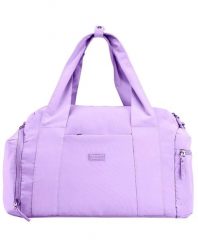 Torba sportowa WINGS SOLENNE z kieszenią na buty i pasem na walizkę PURPLE. Fioletowe buty treningowe Wings, bez wzorów, z materiału, na ramię. Za 129.90 zł.